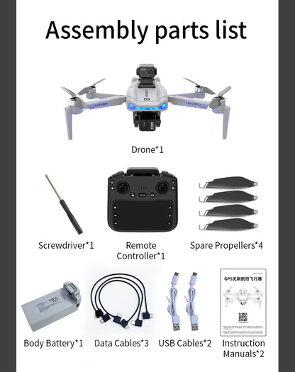 X40 GPS Drone Professional 4K Camera 3-axis gimbal Aerial Optional Obstacle Avoidance Brushless 5G WIFI FPV RC Quadcopter Toys