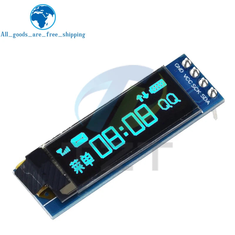 1/3PCS 0.91 inch OLED module 0.91" white/blue OLED 128X32 OLED LCD LED Display Module 0.91" IIC Communicate for ardunio