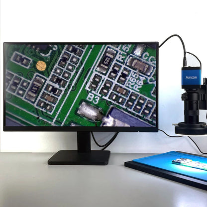 1080P HDMI VGA Digital Video Monocular Microscope Camera TF Storag130X Zoom C-Mount Lens For Phone PCB Soldering Repair Tools