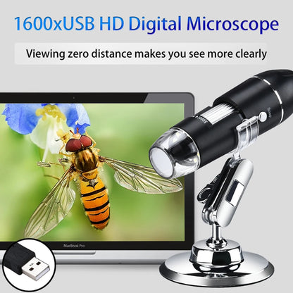 1600X Portable USB Electronic Digital Microscope Handheld Magnifier Microscope Supports for WIN10/8/7/XP  System