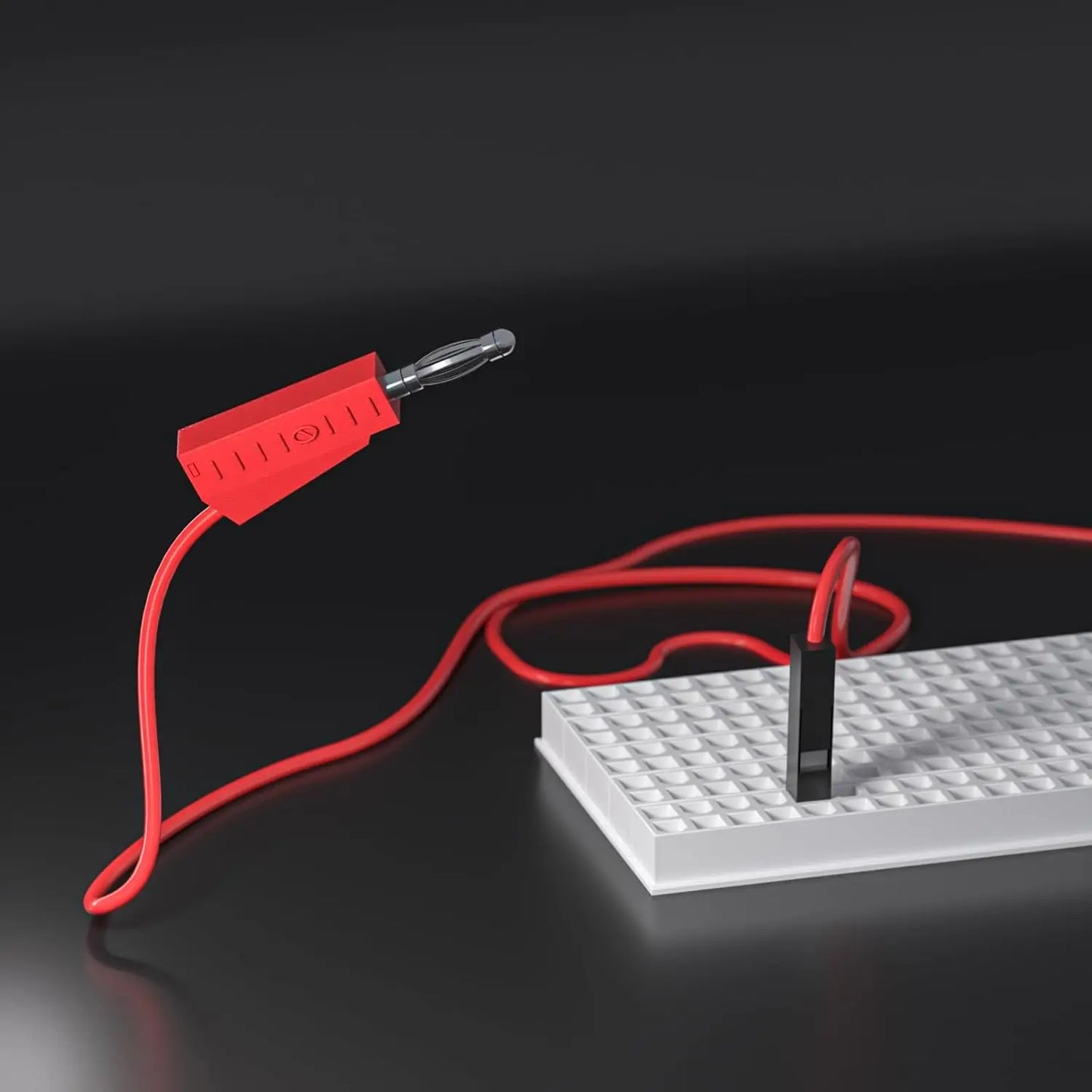 10pcs Banana Plug to Breadboard Male Jumper Wires Soft Flexible Silicone Test Leads for Electrical Testing