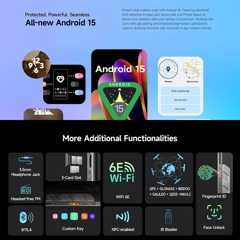 【World Premiere】Ulefone Armor 34 Pro 5G AI Rugged Phone 25500mAh Up to 32GB+512GB Built-in Projector 120Hz 6.95