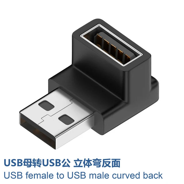 10 Gbps USB Upward Elbow Adapter for Laptop PC Connector Converte USB 3.0 Male to Female 90 Degree Right Angle Extension Adapter