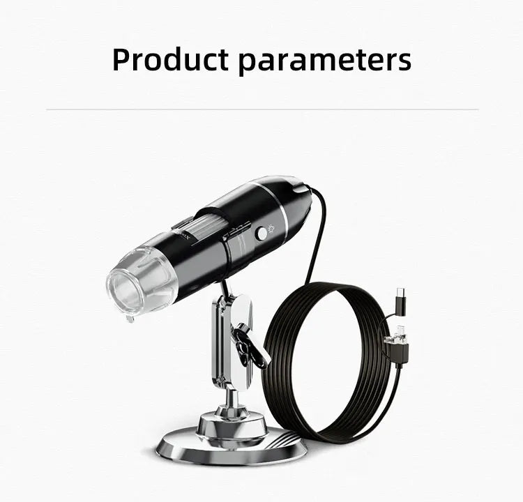1600X 3in 1 Digital Microscope Camera Portable Electronic Microscope For Soldering LED Magnifier Type-C USB Charge Magnifier