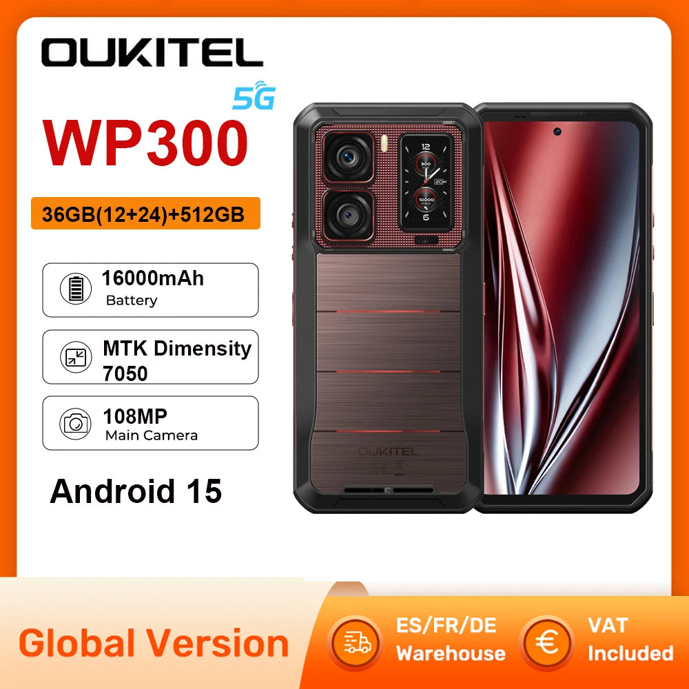 2025 NEW Oukitel WP300 Rugged Phone 6.78