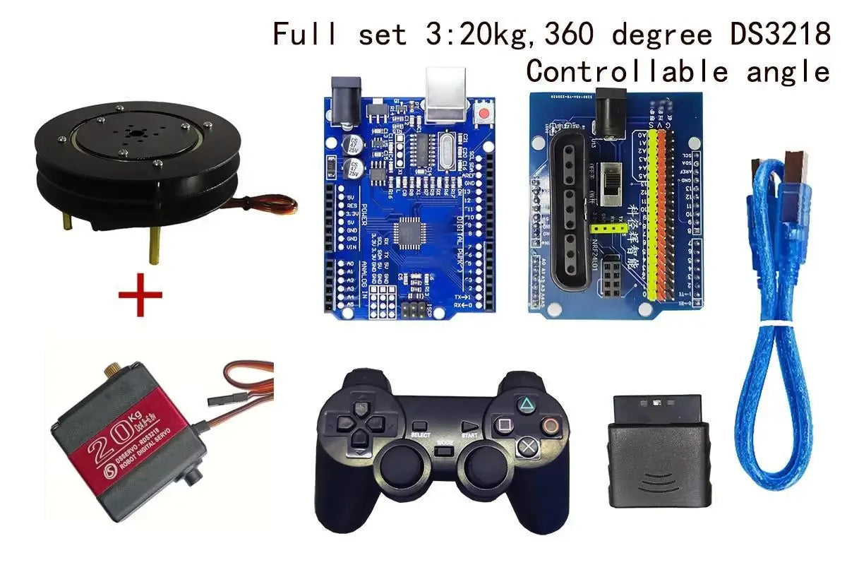 1 DOF Robot Rotating Base Manipulator with MG996 Metal Mechanical Rotate Platform Base For Arduino Robot Programmable DIY Kit