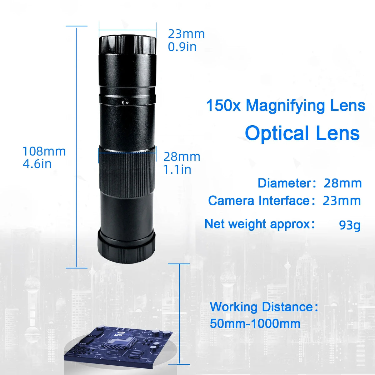 130X 150X 180X 215X zoom C Mount Lens Magnification Adjustable 0.7X~4.5X Optical Zoom Lens For HDMI USB Microscope Camera