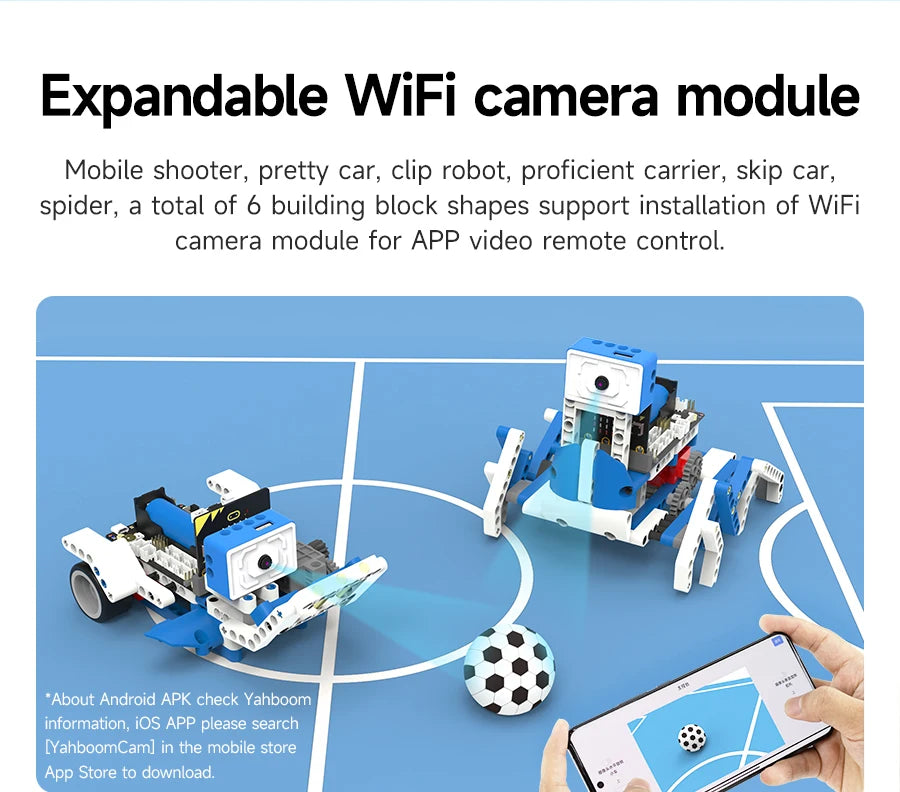 Yahboom Robot Kit Programmable 16 in 1 Building Block Kit Support Python And Makecode Programming Kids Coding for Microbit V2 V1