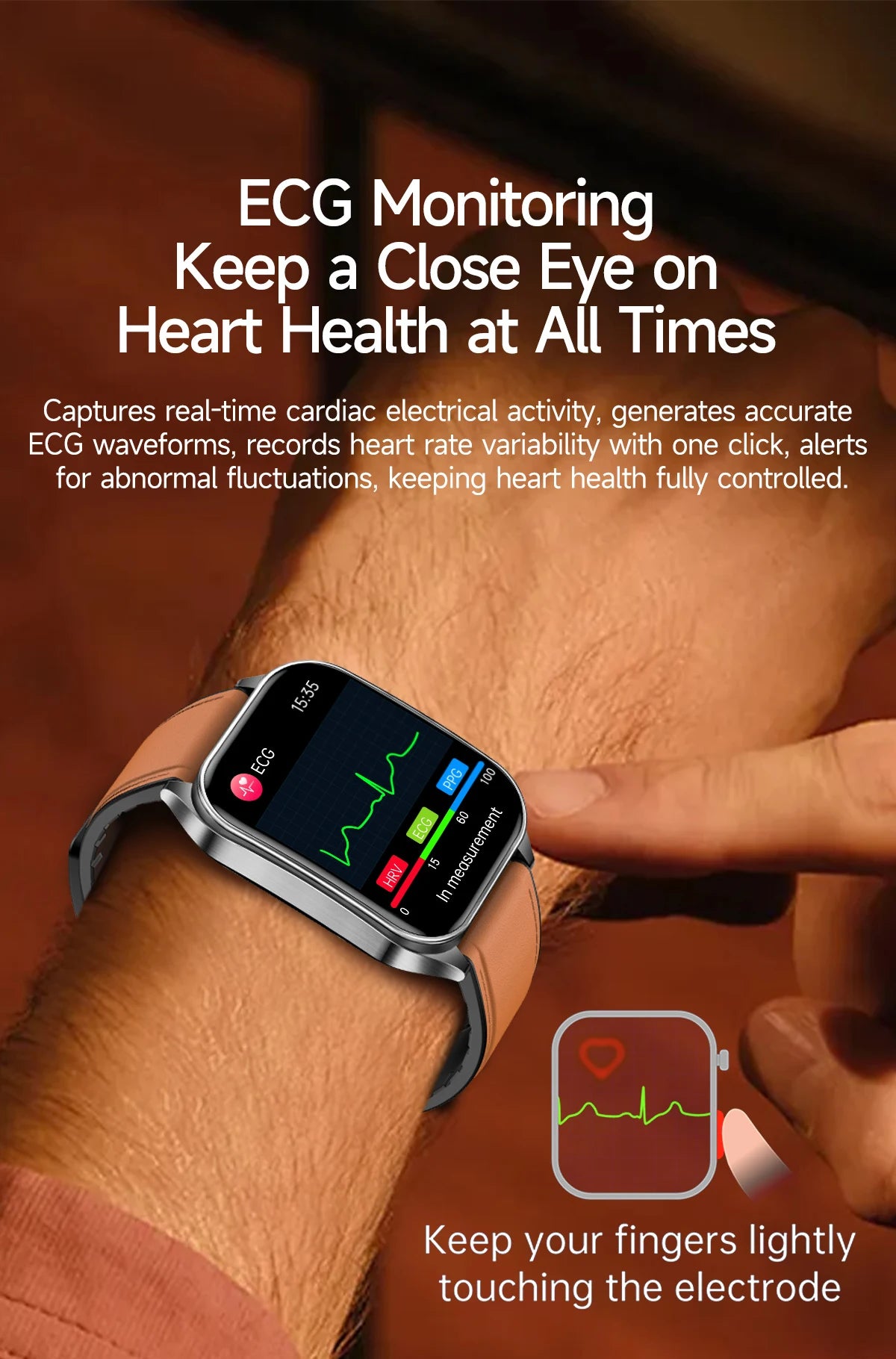 2026 New 650nm Laser Therapy Health Smartwatch Men ECG Blood Pressure Lipid Uric Acid Bluetooth Call Smart Watch For Android IOS