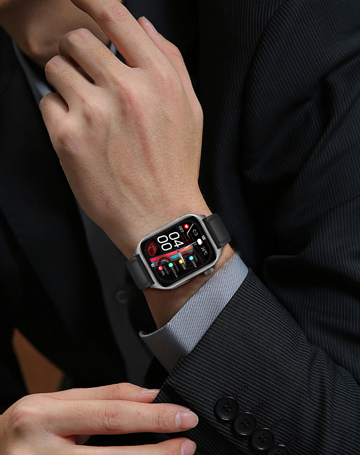 2026 New 650nm Laser Therapy Health Smartwatch Men ECG Blood Pressure Lipid Uric Acid Bluetooth Call Smart Watch For Android IOS