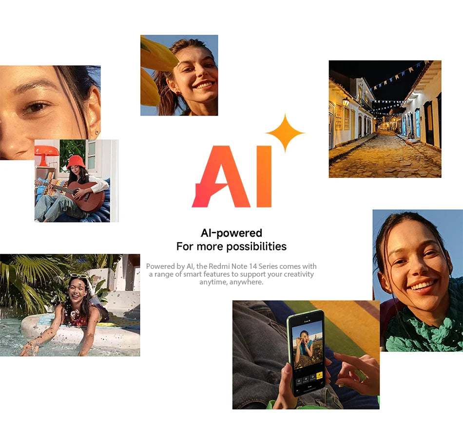 【Brand+】Global Version Xiaomi Redmi Note 14 MediaTek Helio G99-Ultra 108MP AI 5500mAh 6.67