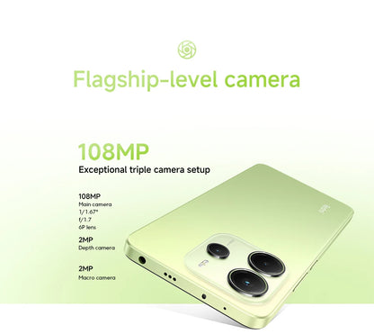 【Brand+】Global Version Xiaomi Redmi Note 14 MediaTek Helio G99-Ultra 108MP AI 5500mAh 6.67" AMOLED 120Hz Display
