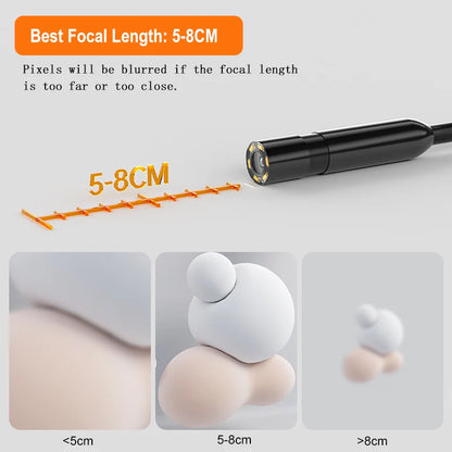 1-100m Cable Endoscope Camera With 4.3'' IPS Screen Split Design 8mm Waterproof Borescope Inspection Pipe Car Engine Sewer 2600m