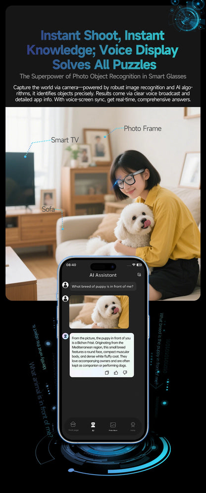 World Premiere 2026 New AI Shooting Glasses 4K HD 800W Pixels Camera Bluetooth Call Voice Assistant AI Translation Smart Glasses