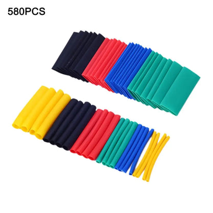 127/328/580pcs Heat Shrink Tube Tubing Insulation Shrinkable Tube Assortment Electronic Polyolefin Wire Cable Sleeve Kit