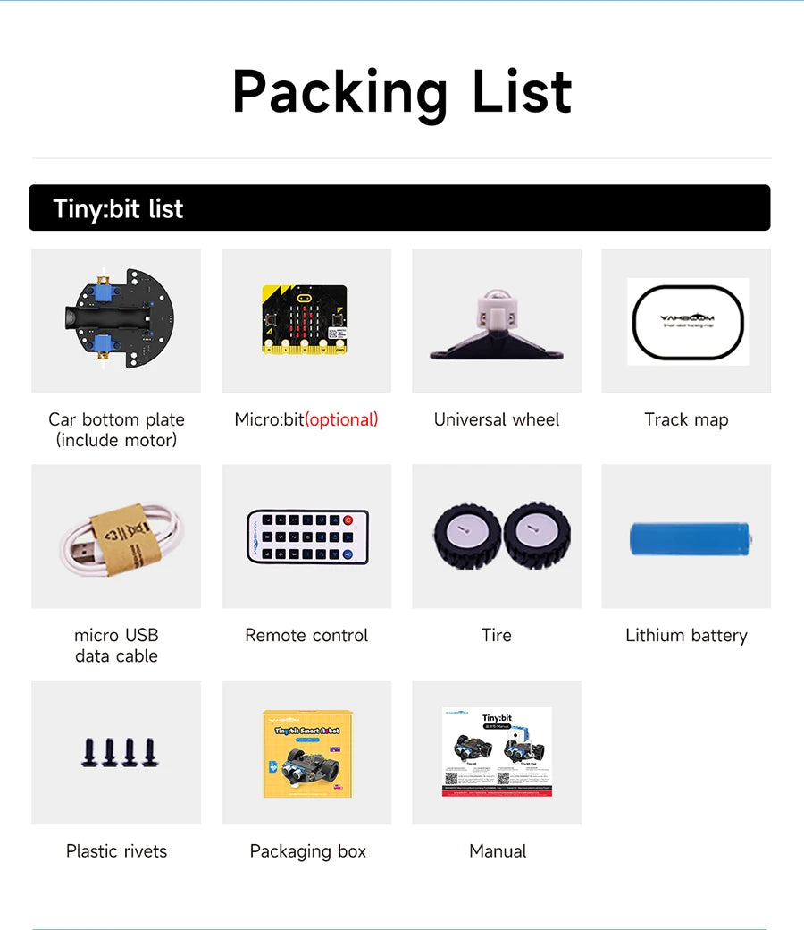 Yahboom Microbit Car Programmable Toys Coding Robotics for Microbit V2 V1 with Battery CE RoHS For STEM Education Microbit Robot