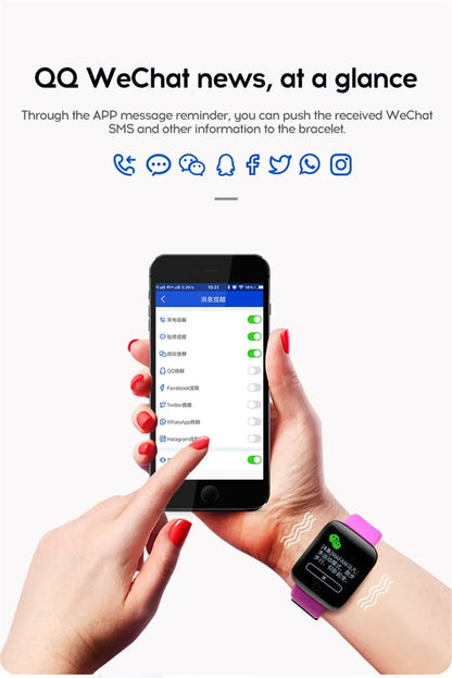 116plus Smart Watch Men Women Bluetooth Connected Phone Music Fitness Multifunctional Sports Bracelet Sleep Monitor Smartwatchs