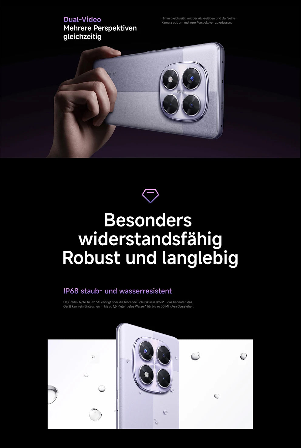 【Brand+】Xiaomi Redmi Note 14 Pro 5G Smartphone MediaTek Dimensity 7300-Ultra 200MP AI camera NFC 6.67