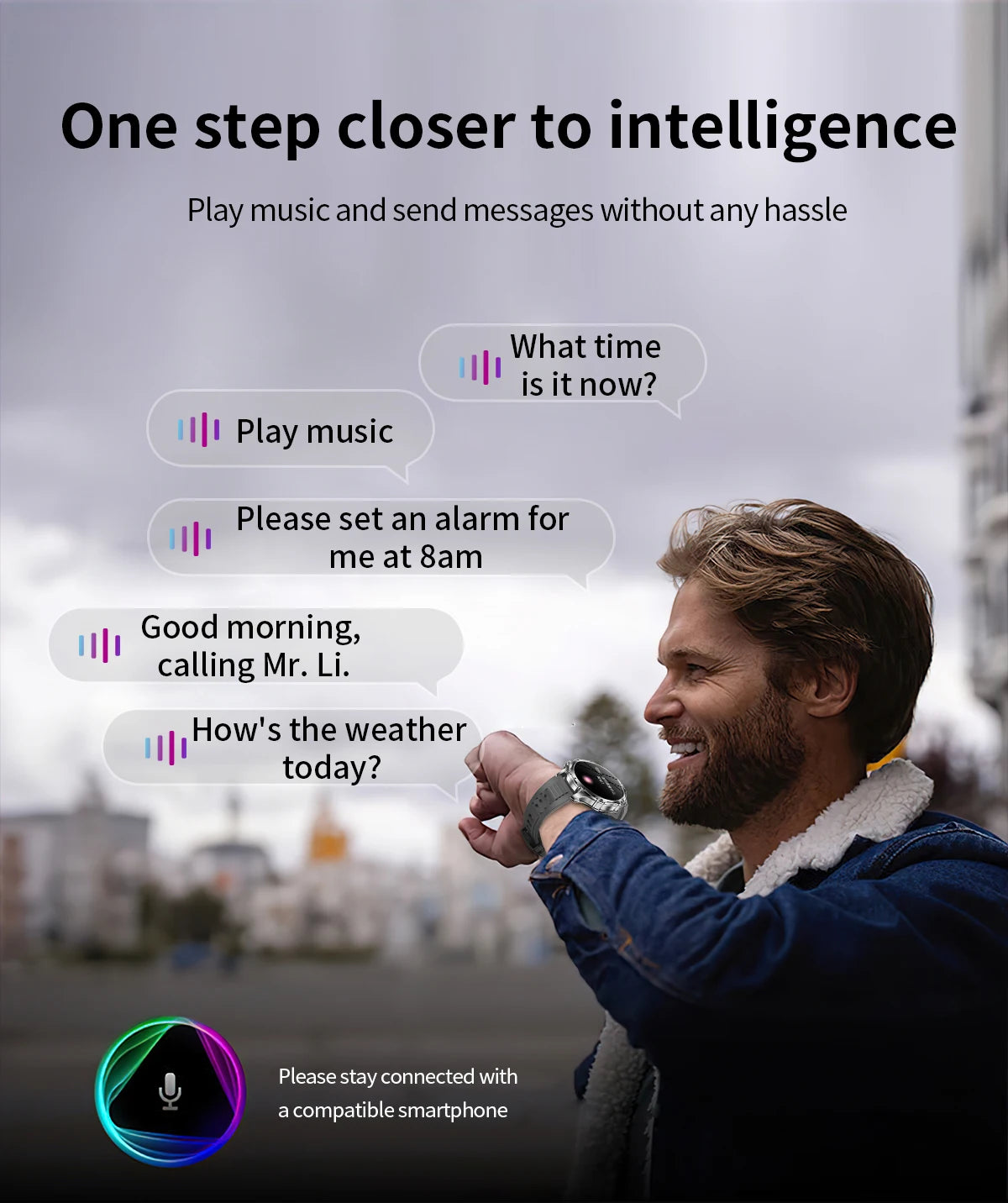 2025 New Men's Outdoor Sports Smart Watch 1.9" HD Touch Screen 800mAh Battery Life 100+ Sports Mode Fitness IPX8 Waterproof