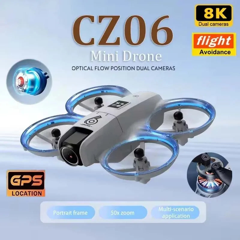 2026 CZ06 Drone 8K Professional Aerial Photography HD Cam Long Endurance Quadcopter Optical Flow Positioning Remote Control