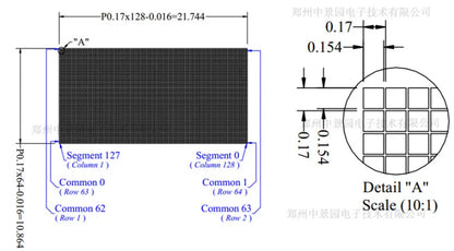 0.96" 0.96 inch OLED LCD Screen Display 128*64 Resolution Yellow-Blue Blue White 128X64 SSD1315 SSD1306 Driver I2C SPI 0.49"