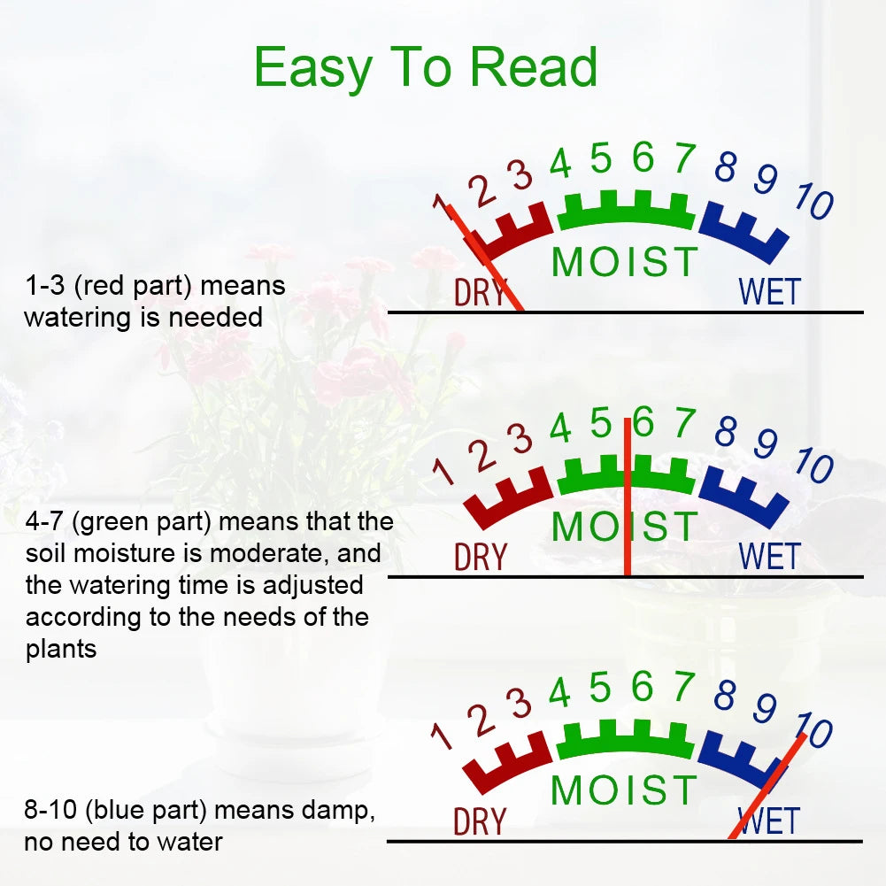 1-10 PCS Mini Portable Hygrometer Tester Soil Moisture Meter Garden Plant Flower Indoor Potted Soil Analyzer Detector Tool