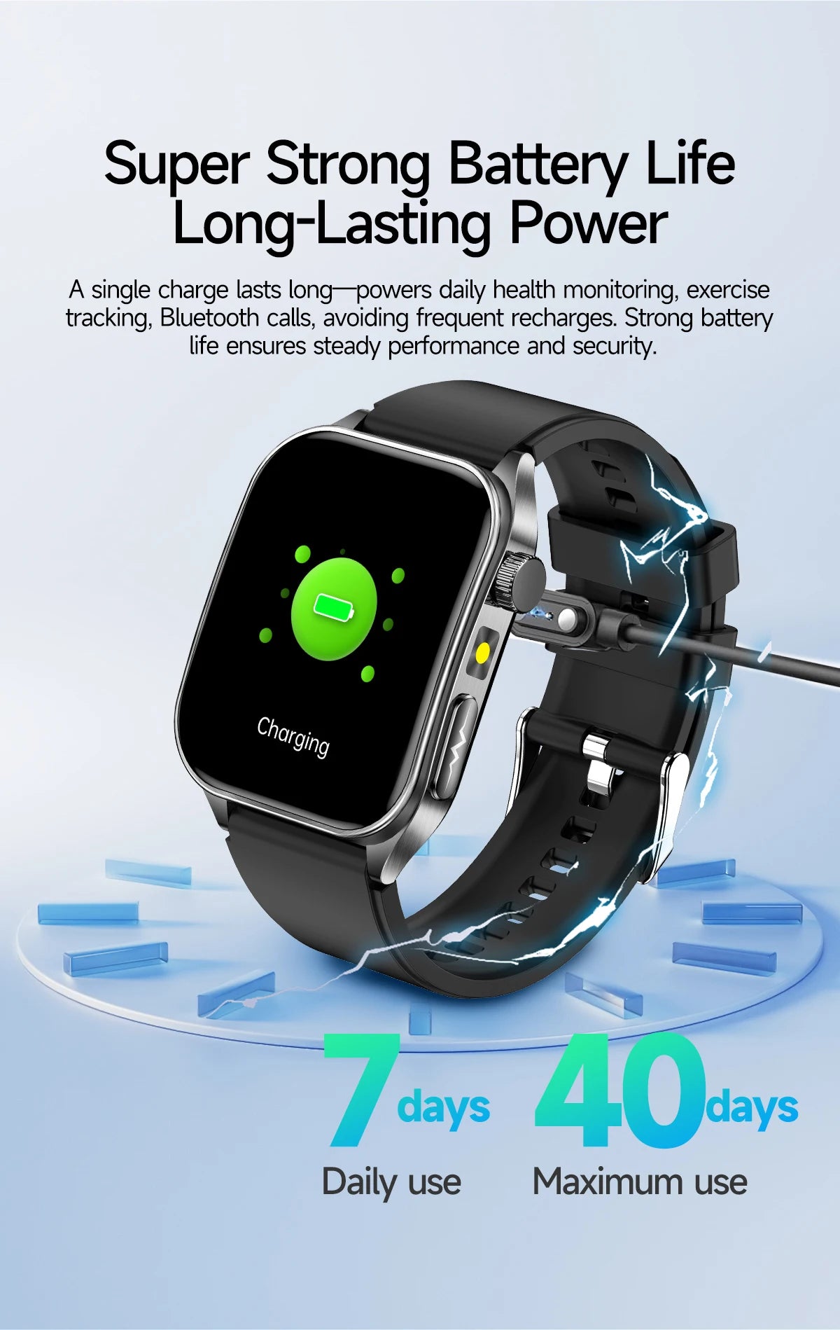 2026 New 650nm Laser Therapy Health Smartwatch Men ECG Blood Pressure Lipid Uric Acid Bluetooth Call Smart Watch For Android IOS