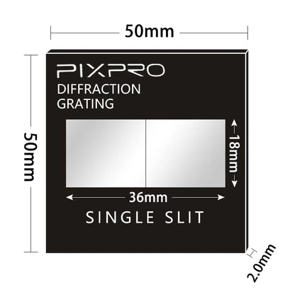 1PC 50*50*2mm Holographic Diffraction Grating Lens Transmission Mirror Single Slit Mirror Double Slit Teaching Demonstration