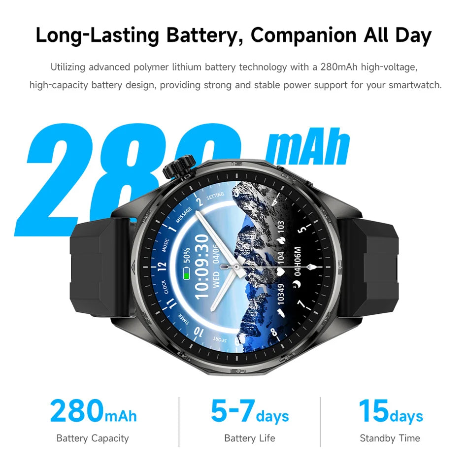 2026 New Watch 6 NFC Bluetooth Call Smart Watches Men GPS Tracking Sports Fitness IP68 Waterproof 1.53inch AMOLED Smartwatch