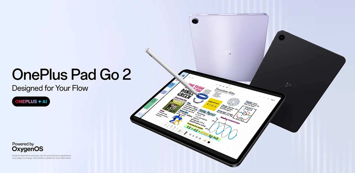World Premiere OnePlus Pad Go 2 Global Version Tablet 12.1" 2.8K 120Hz Display 10050mAh Battery MediaTek Dimensity 7300-Ultra