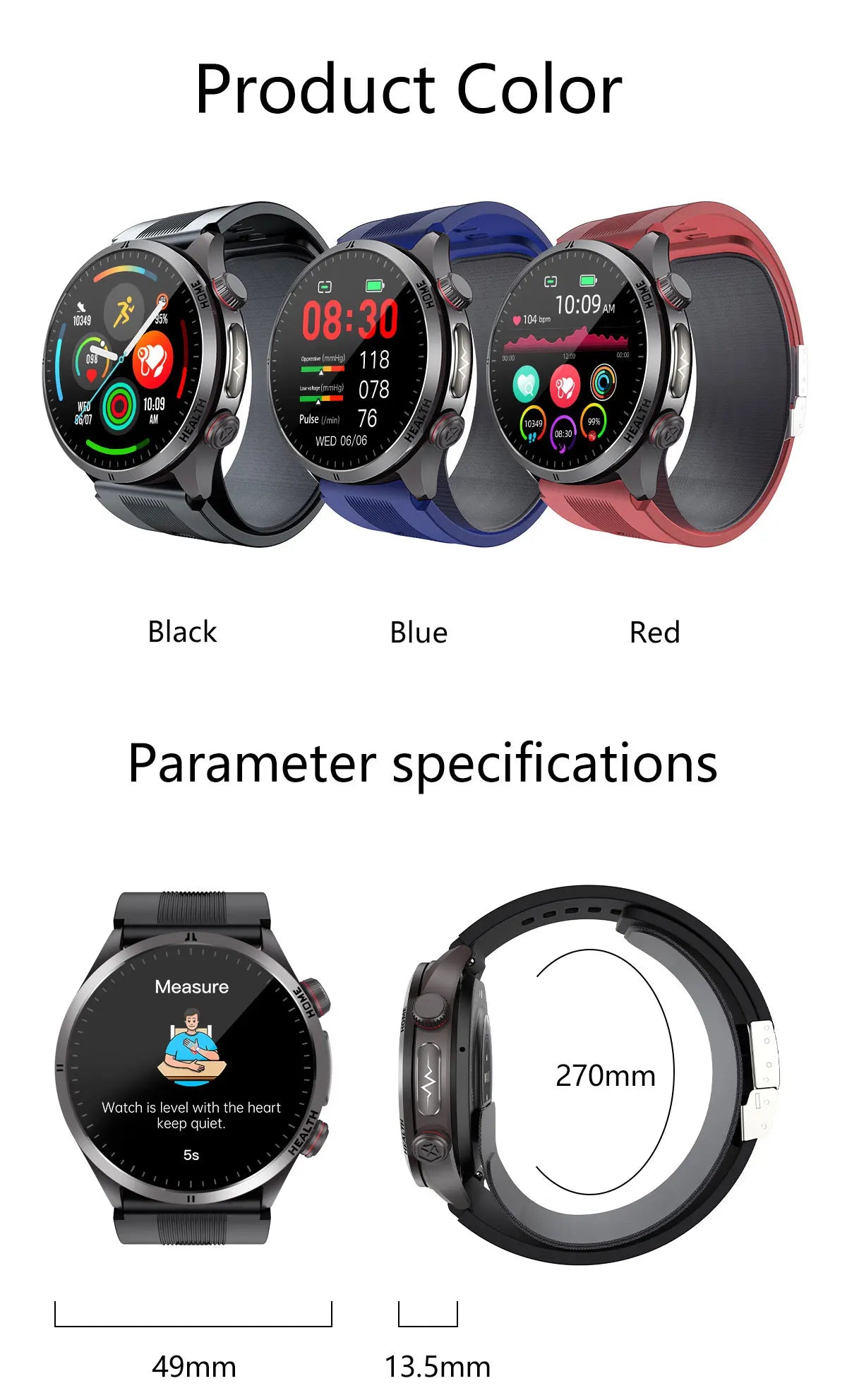 2026 New Upgrade Air Pump Blood Pressure Accurate Measure SmartWatch ECG Micro Physical Examination NFC Airbag Smart Watches Man