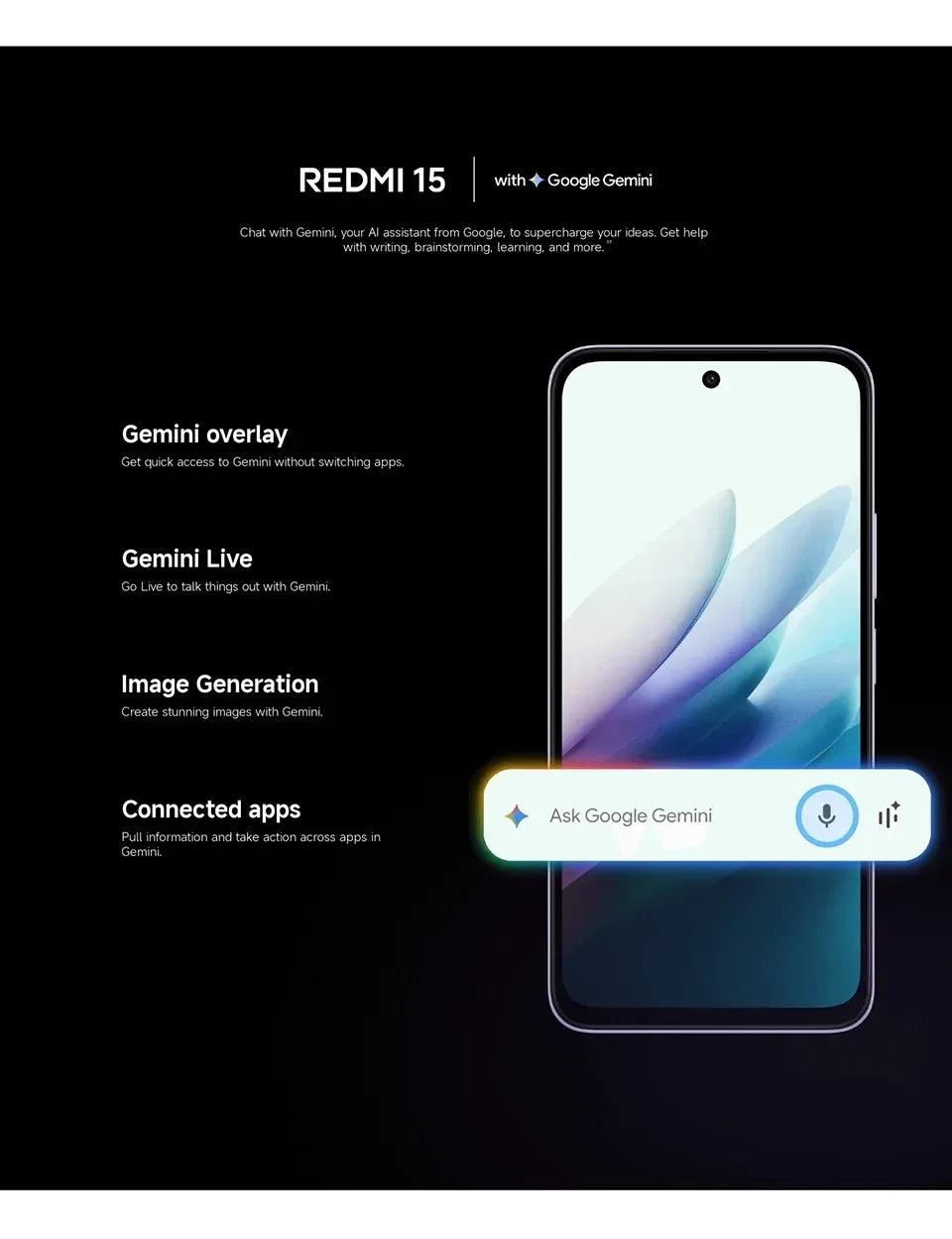 【Brand+】Redmi 15 Global Version Smartphone 6.9" 50MP 7000mAh battery 33W fast charging IP64 Snapdragon® 685 Mobile Platform