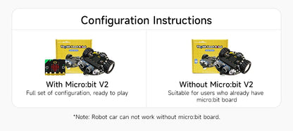 Yahboom Microbit Car Programmable Toys Coding Robotics for Microbit V2 V1 with Battery CE RoHS For STEM Education Microbit Robot