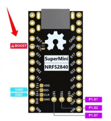 1 PCS NRF52840 Development Board Compatible With Nice! Nano V2.0 Bluetooth Split Keyboard Pro Micro Red Board For Arduino