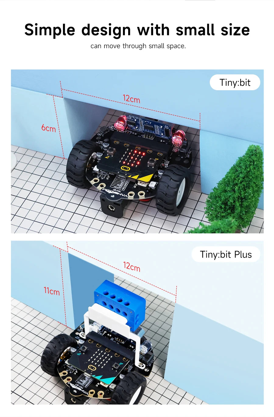 Yahboom Tiny:bit Plus Microbit Robot Car With ESP32 WiFi Camera Module Support APP FPV Control Programmable Toy Kids Coding