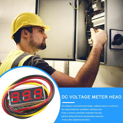 1-10PCS 3 Wires Digital Voltmeter DC 0-100V 0.28 Inch Digital DC Voltage Meter Head Voltage Tester Accurate Pressure Measurement