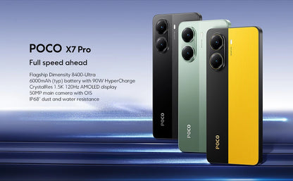 【Brand+】POCO X7 Pro Smartphone Dimensity 8400-Ultra 6000mAh 90W HyperCharge 6.67" AMOLED display NFC Xiaomi HyperOS 2