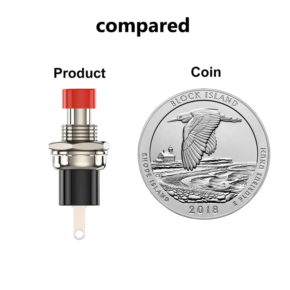 15PCS Momentary Push Button Switch, 1A 250VAC SPST Mini Pushbutton Switches Normally Open(NO)