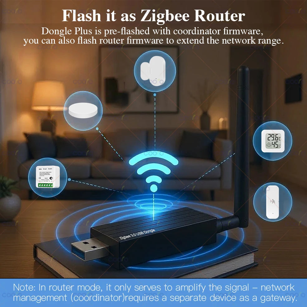 Zigbee 3.0 USB Dongle Plus Universal Zigbee Wireless Gateway Hub Interface Capture Support Home Assistant Zigbee2MQTT