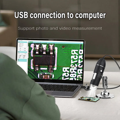 1600X 3in 1 Digital Microscope Camera with 8LEDs Portable Electronic Microscope For Soldering Cell Phone Repair LED Magnifier