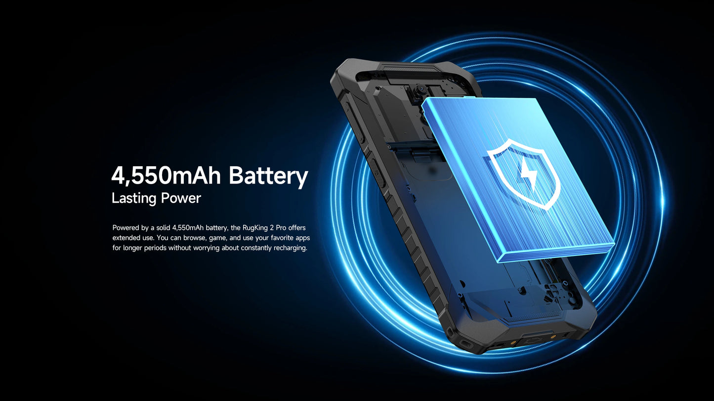 【World Premiere】Ulefone RugKing 2 Pro AI Rugged Phone Android 15 4G 128GB ROM Waterproof Smartphone NFC 5.45"4G  Global 4550mA