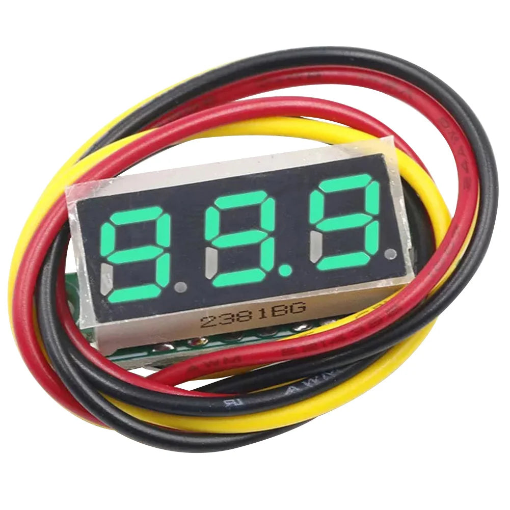 1-10PCS 3 Wires Digital Voltmeter DC 0-100V 0.28 Inch Digital DC Voltage Meter Head Voltage Tester Accurate Pressure Measurement