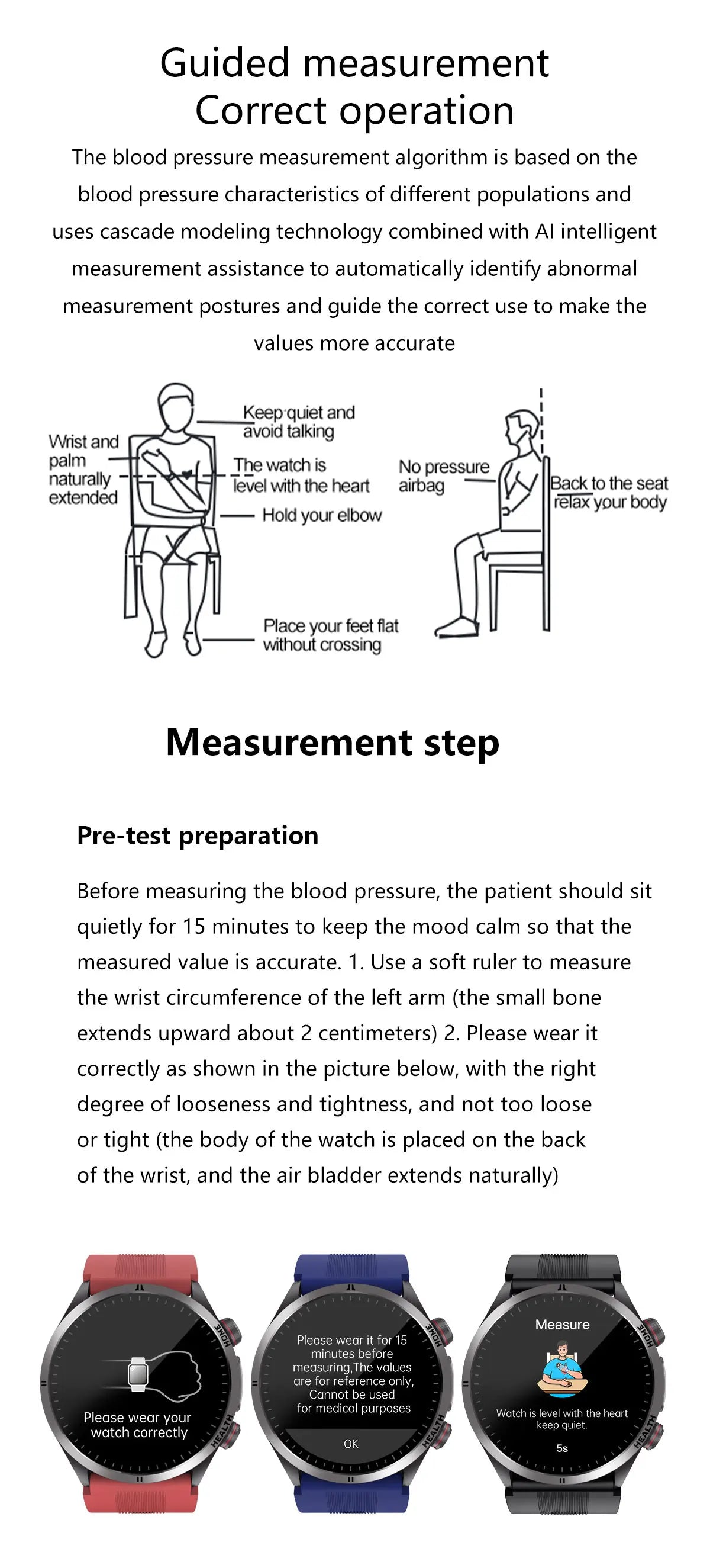 2026 New Upgrade Air Pump Blood Pressure Accurate Measure SmartWatch ECG Micro Physical Examination NFC Airbag Smart Watches Man