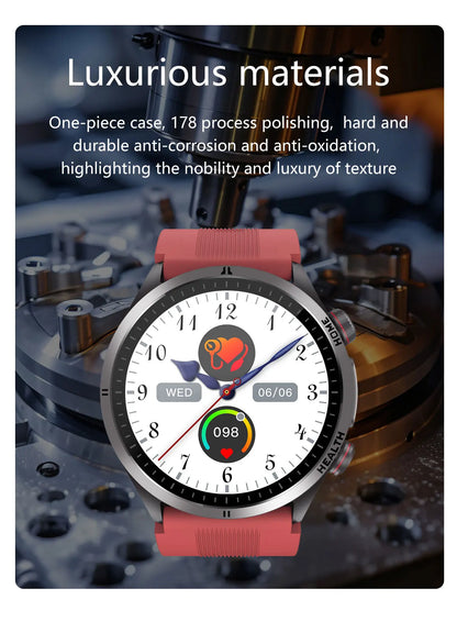 2026 New Upgrade Air Pump Blood Pressure Accurate Measure SmartWatch ECG Micro Physical Examination NFC Airbag Smart Watches Man