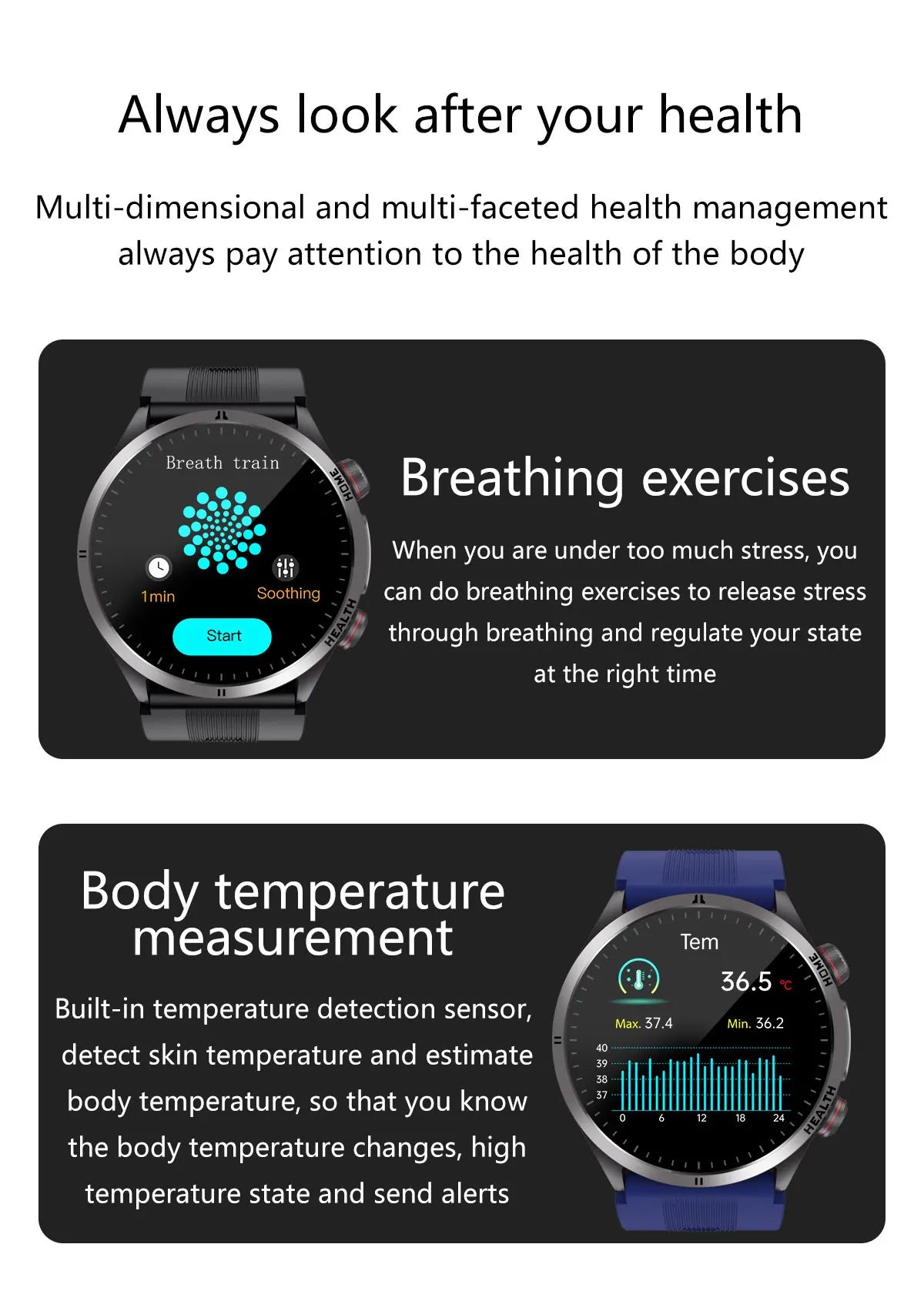 2026 New Upgrade Air Pump Blood Pressure Accurate Measure SmartWatch ECG Micro Physical Examination NFC Airbag Smart Watches Man
