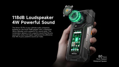 【World Premiere】Ulefone Armor 33 Pro 5G Rugged Phone 25500 mAh 512GB ROM 120Hz 6.59”3.4" Rear Screen NFC Android Smartphone