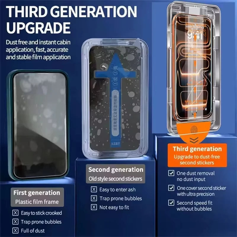 1-5PCS 8K HD Oleophobic Coating Easy Install Screen Protector For iPhone 17 Pro Max Air 17promax 17pro Protective Tempered Glass