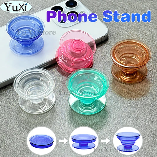 1Piece Phone Stand Mobile Phone Transparent Airbag Holder Material Lazy Retractable Colorful Phone Holder Support for iPhone