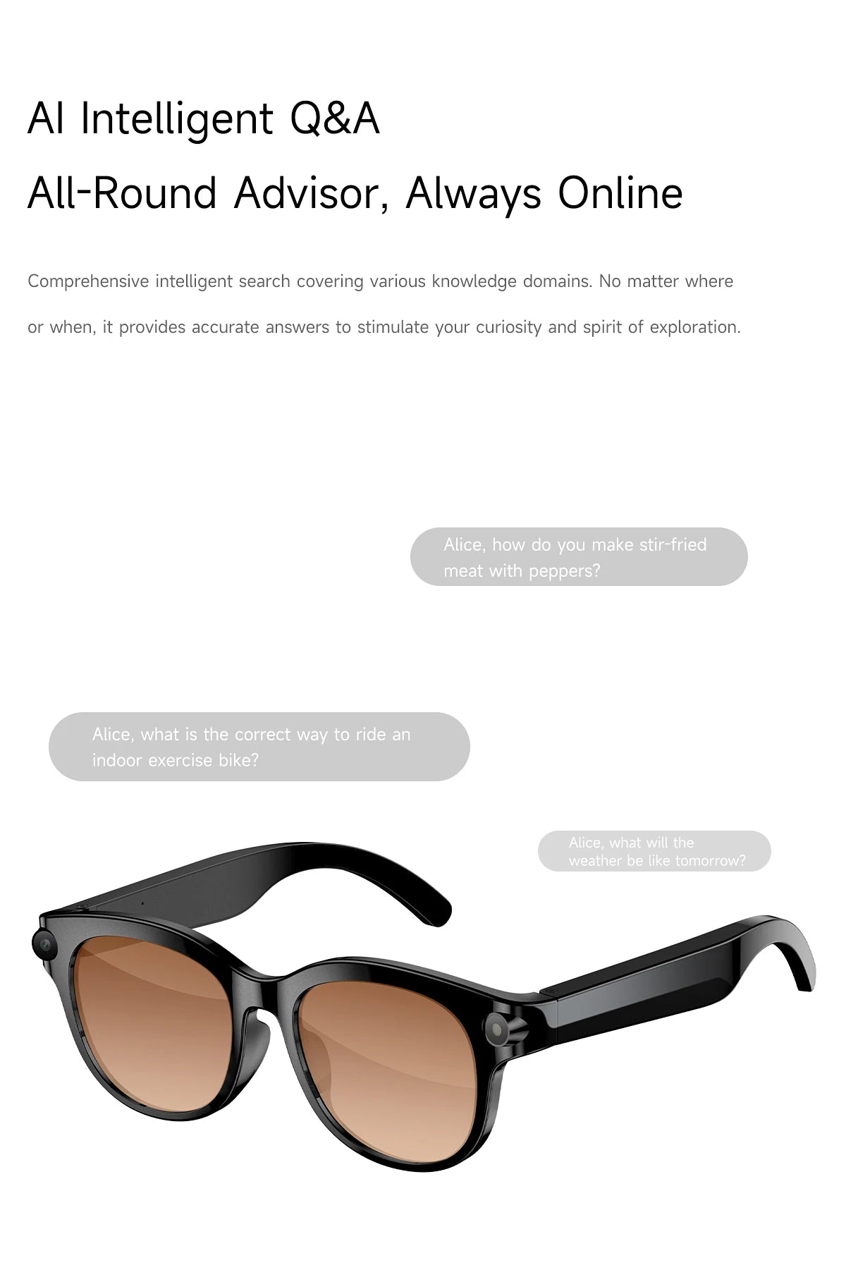 2026 AI Smart Glasses 200W HD Camera 1080P Translation AI Voice Assistant Music Playback LED Flashlight Men Women Smart Glasses