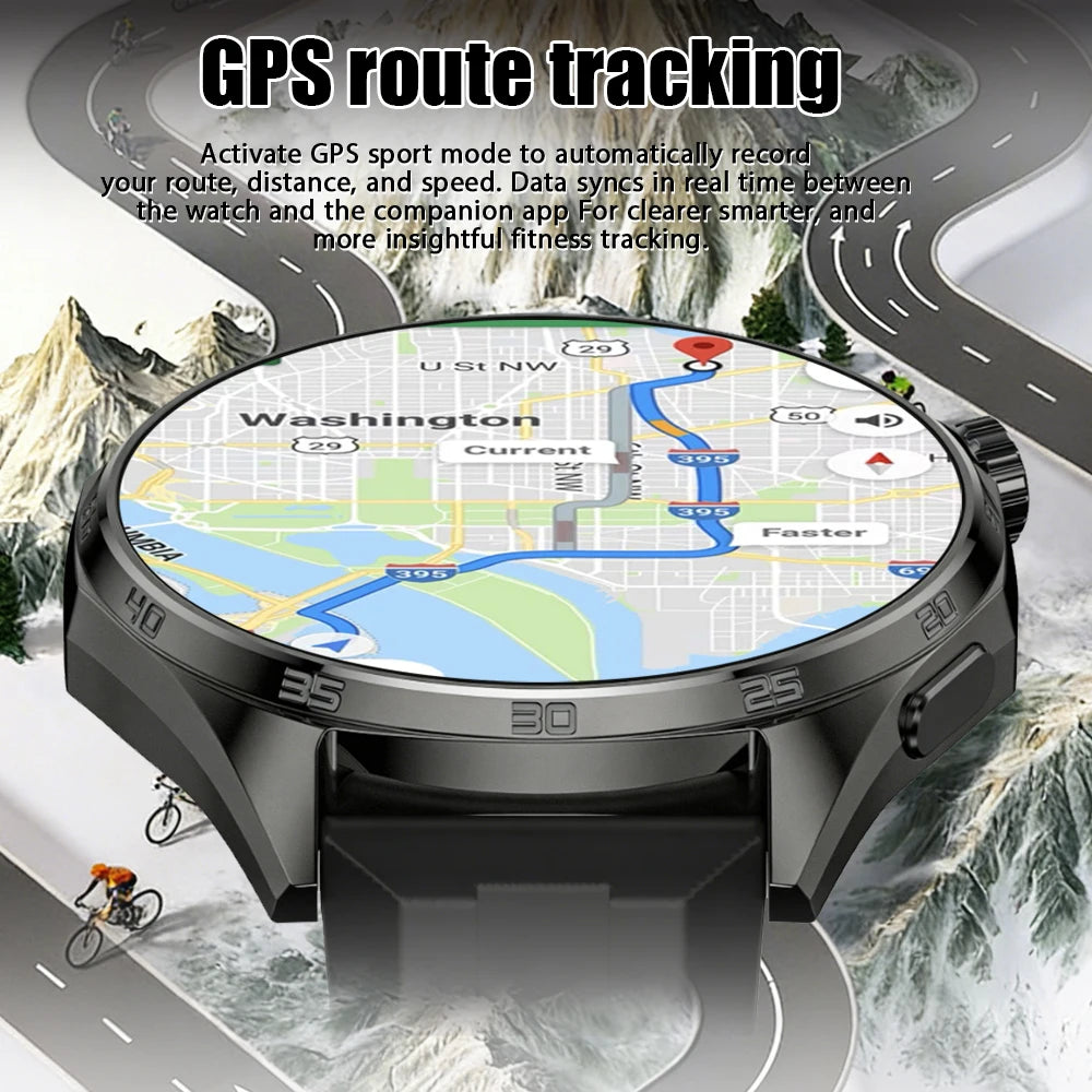 2026 New Watch 6 NFC Bluetooth Call Smart Watches Men GPS Tracking Sports Fitness IP68 Waterproof 1.53inch AMOLED Smartwatch